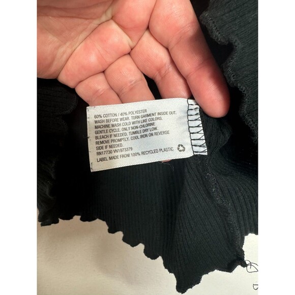 Art Class Large Ribbed Knit Tops 2 Pack Black Pink Short Sleeve Cotton Blend - Picture 8 of 16